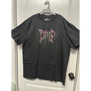 Mister Tee “DRIP” Graphic Black T-Shirt 3XL Streetwear Y2K NWT